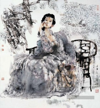 Wu Xujing encre fille chinoise Peinture décoratif